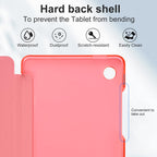 CoBak Case for Samsung Galaxy Tab A11+ Plus 11 Inch 2025/A9+ Plus 2023 - PU Leather Smart Cover with Auto Sleep/Wake for Tab A11+, Translucent Hard Shell, Multi-Viewing Angles, Orange