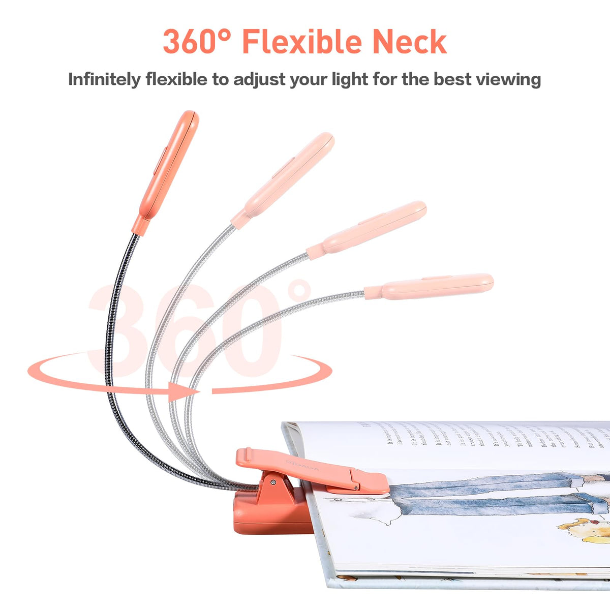 VAVOFO Rechargeable Reading Light, Clip on Book Light for Reading in Bed