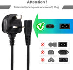 TV power cable 3M, 2 Pin Mains Power Lead Fig Figure 8 UK Power Cable, IEC320C7 to BS 1363 C7 Figure 8 Power Lead compatible with Samsung LG Philips Toshiba TV/Printer/PS4/PS3/PS5…