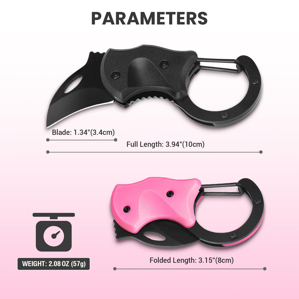 FUNBRO Small Pocket Knife, Cool Box Cutter with 1.34 Inch Sharp Blade
