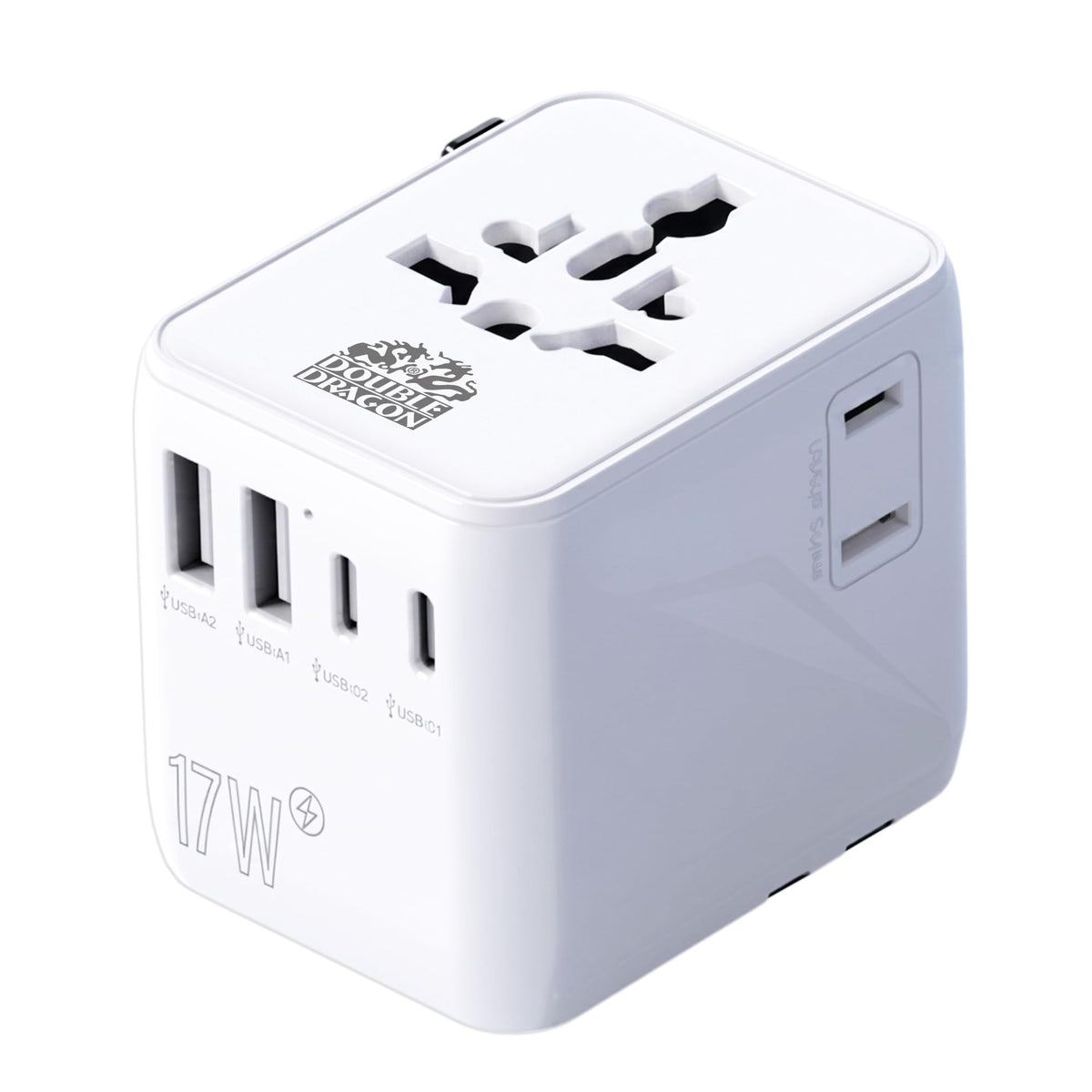 Double Dragon 2-Pack UK Electric Toothbrush & Shaver Plug Adapter | 2-Pin to 3-Pin Bathroom Converter | Supports UK EU Round & US Flat 2-Pin Plugs | 1A Fused | Compatible with Oral-B, Braun, Philips