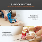 Packaging Tape, Industrial Brown Parcel Tape 3 Rolls With Low Noise - 48mm X 66m, Secure Sticky Brown Tape For Box Packaging, Moving Boxes, Packing Tape Strong For Moving House (3 rolls)
