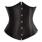 Kelvry Women's Satin Waist Cincher Lace up Boned Bustier Underbust Corset