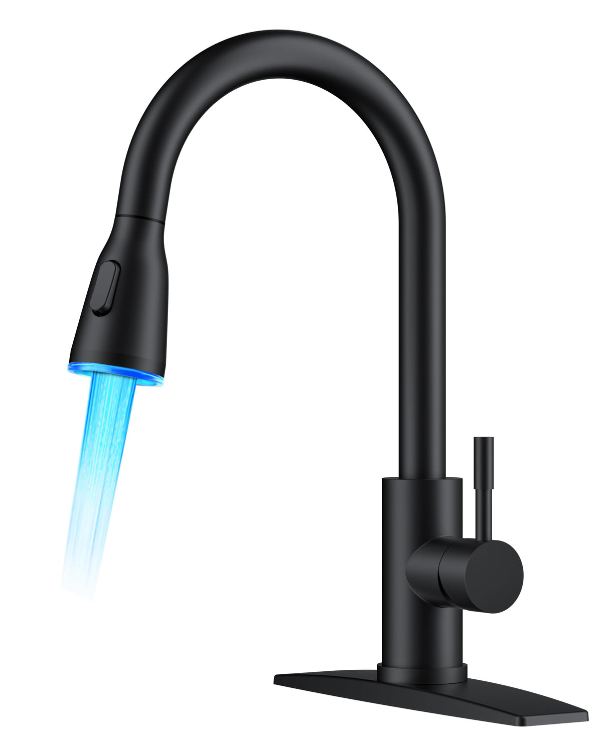 FORIOUS Kitchen Faucet with Cup Washer, Pull Down Sprayer, Brushed Nickel