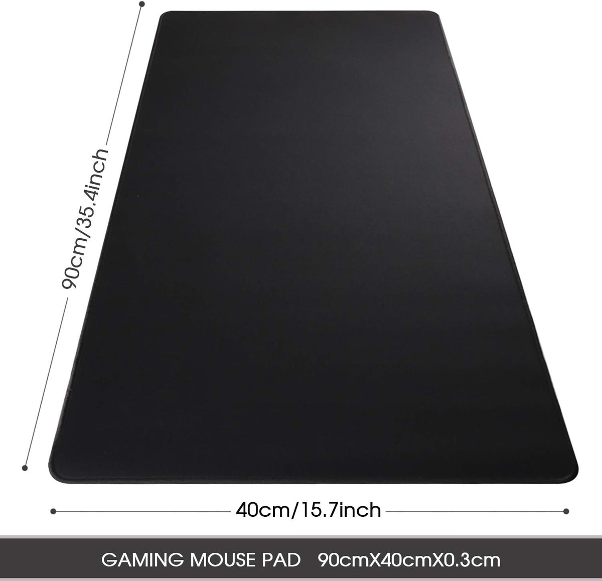 Gaming Mouse Mat/Large Mouse Pad 900 x 400 x 3mm / XXL mouse pad/large size | improved precision and speed | rubber base for stable grip on smooth surfaces | non-slip (90x40 Black)