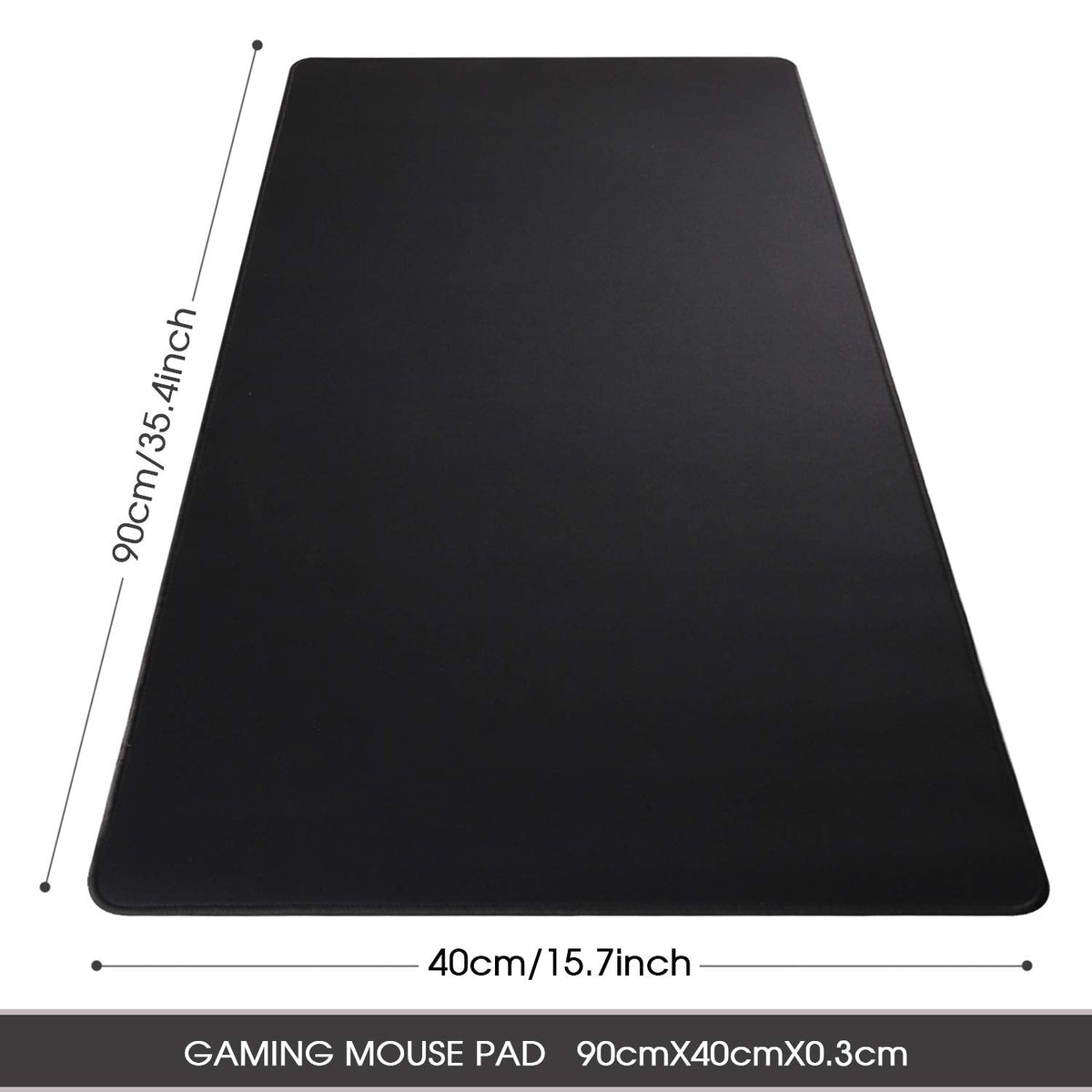 Gaming Mouse Mat/Large Mouse Pad 900 x 400 x 3mm / XXL mouse pad/large size | improved precision and speed | rubber base for stable grip on smooth surfaces | non-slip (90x40 Black)