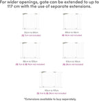 Munchkin Baby & Toddler Safety Gate with Automatic Closure | Easy Install. | 76-82cm | White