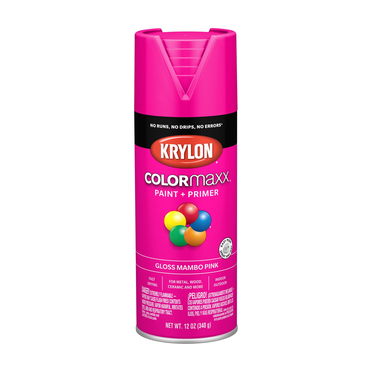 Krylon ColorMaxx 12 Oz. Gloss Spray Paint, Pumpkin Orange - 1 Each