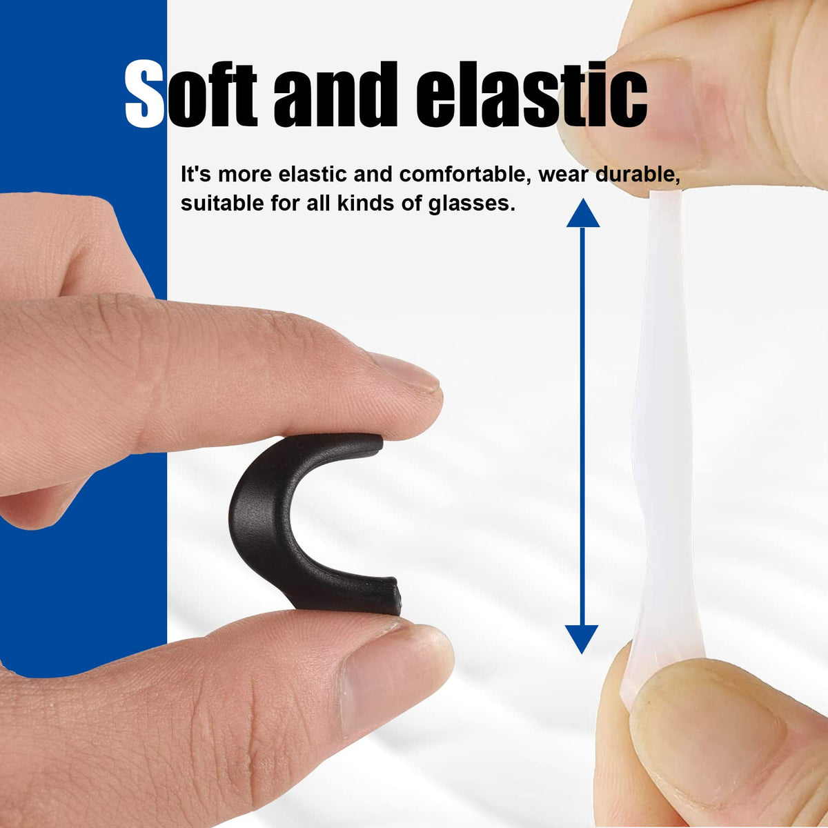 SMARTTOP Eyeglass Ear Grip-20 Pairs eye glasses ear grippers Anti-slip holders for ears,Silicone Ear Hook,glasses ear grip Retainer for Sports Glass Sunglasses Reading