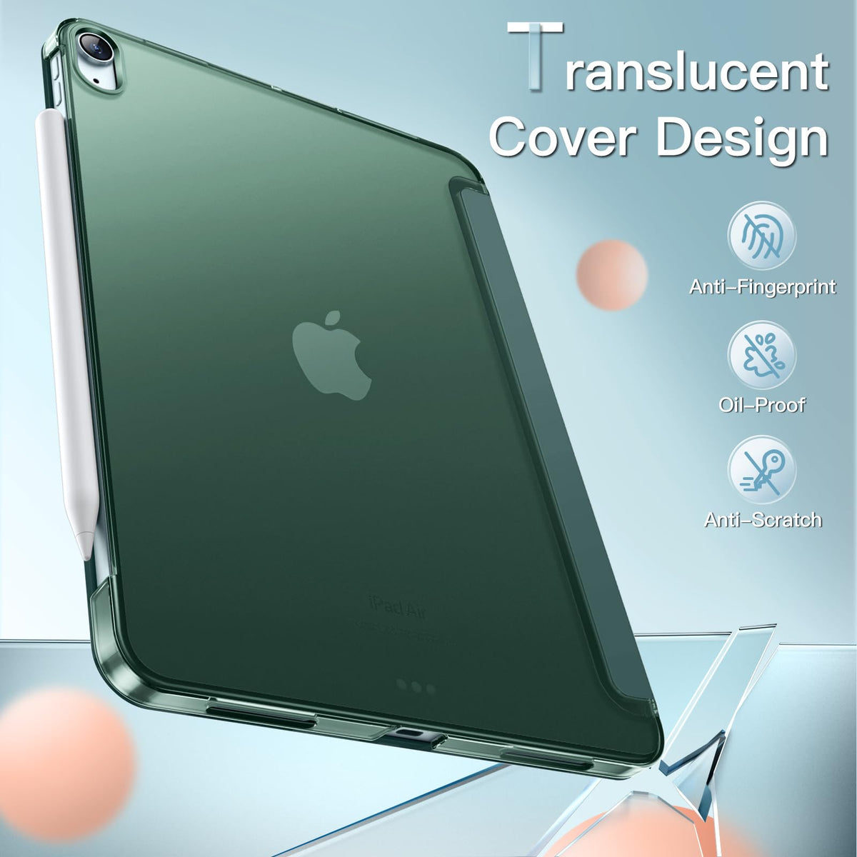JETech Case for iPad Air 11" M4/M3/M2 & iPad Air 5/4 10.9", Black