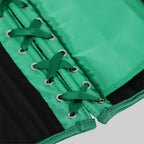 Kelvry Women's Satin Waist Cincher Lace up Boned Bustier Underbust Corset
