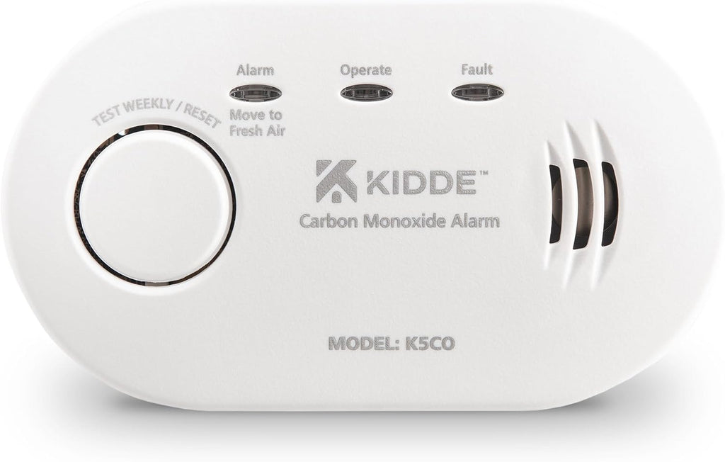 Kidde 5CO Carbon Monoxide Alarm and Detector with AA Batteries - 10 Year Sensor Life CO Alarm for Home