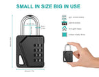 ZHEGE Combination Padlock, 4 Digit Combination Locker Padlock (Red)