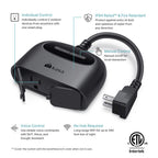 Kasa Outdoor Smart Plug, Smart Home Wi-Fi Outlet with 2 Sockets, EP40