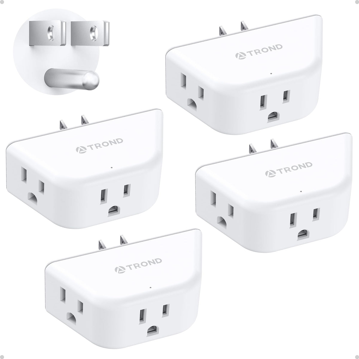 TROND Multi Plug Outlet Extender with USB, 2 Pack Plug Splitter