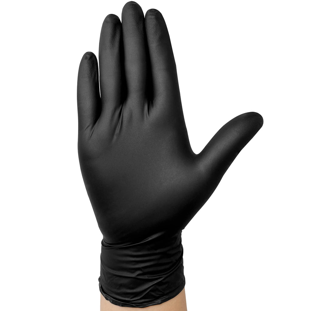 TitanFlex Disposable Nitrile Exam Gloves - 6-mil, Black, Heavy Duty, Latex Free, Food Safe for Cooking