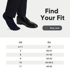 FM London 10-Pack Plain Mens Socks, Soft Cotton Rich Dress Socks Mens 6-11