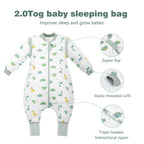Baby Sleeping Bag with Feet, 2.0 Tog, Removable Sleeves 6-18 months
