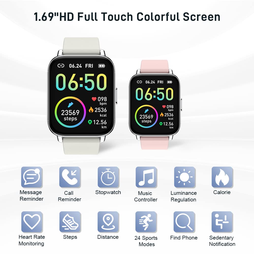 Motast Smart Watch, Fitness Tracker 1.69'' HD for Men Women