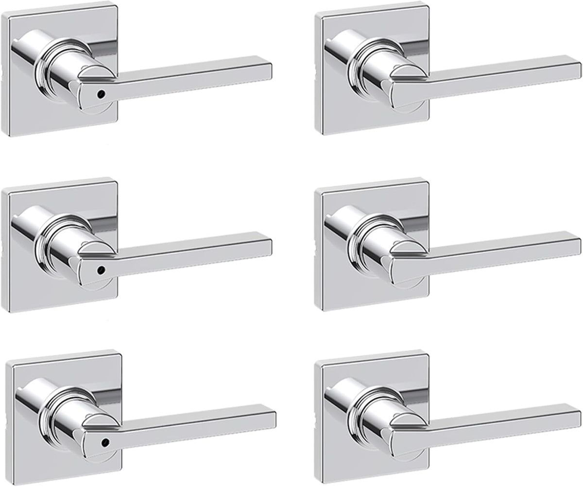 Kwikset Casey Privacy Door Lever with Lock, Matte Black