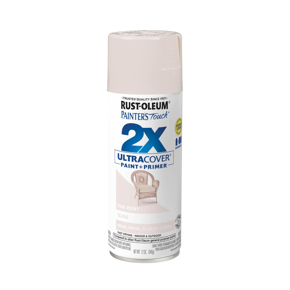 Rust-Oleum 334023-6PK Painter's Touch 2X Ultra Cover Spray Paint, 12 oz, Gloss Almond, 6 Pack