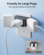 TROND Multi Plug Outlet Extender with USB, 2 Pack Plug Splitter