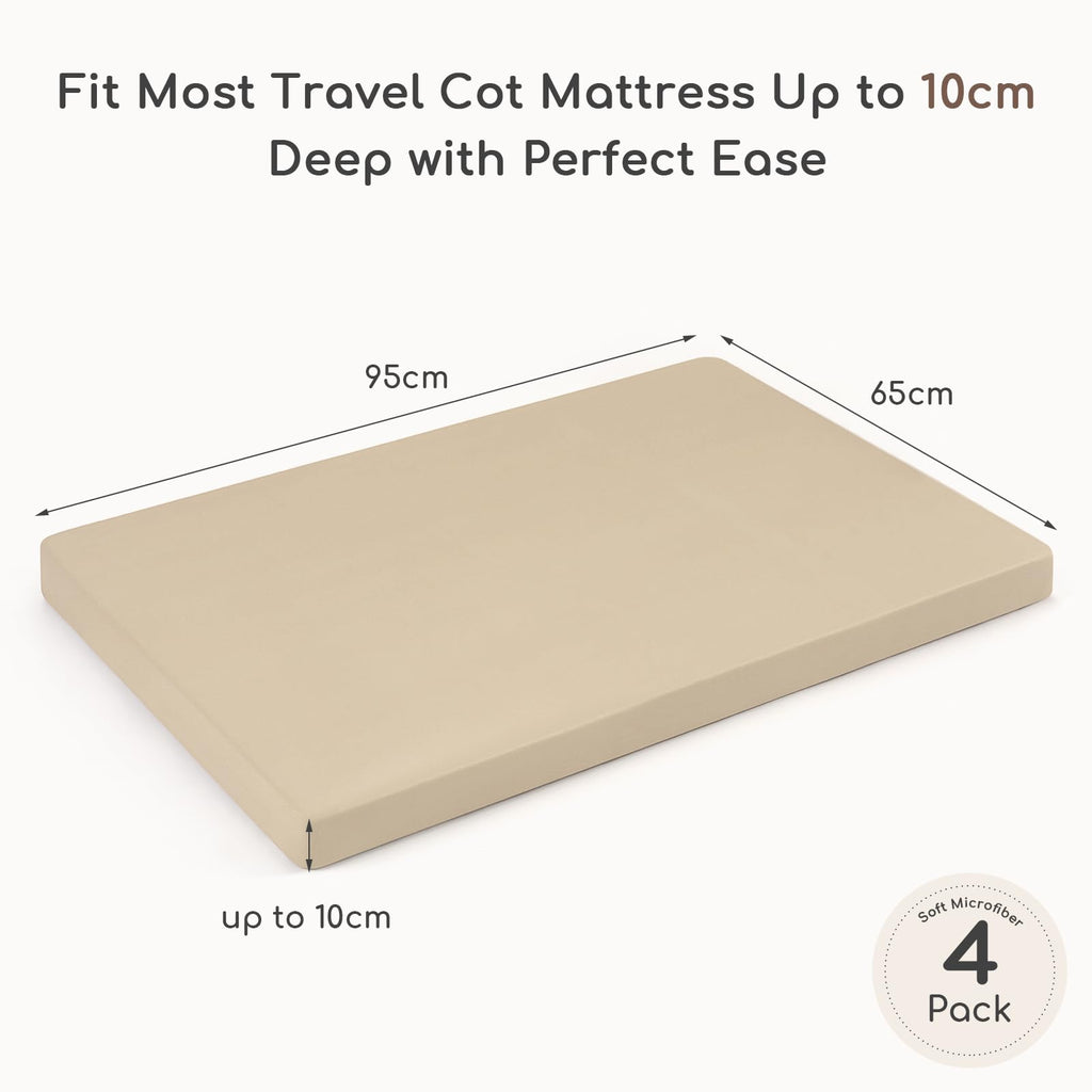 Next to Me Crib Sheets 83x50 cm Fitted 2 Pack Bedside Crib Sheets