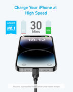 Anker 310 USB C to Lightning Cable,MFi Certified Cable(0.9m, Black)