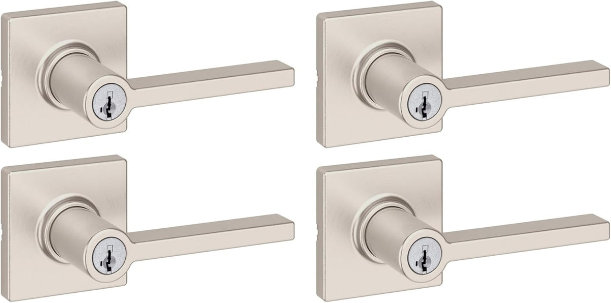 Kwikset Casey Privacy Door Lever with Lock, Matte Black