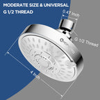 High Pressure Shower Head, HOPOPRO 5-Mode Fixed Showerhead, NBC Recommended