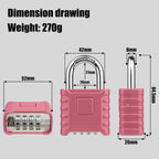 Diyife Large Heavy Duty Combination Padlocks Outdoor, 52mm Weatherproof