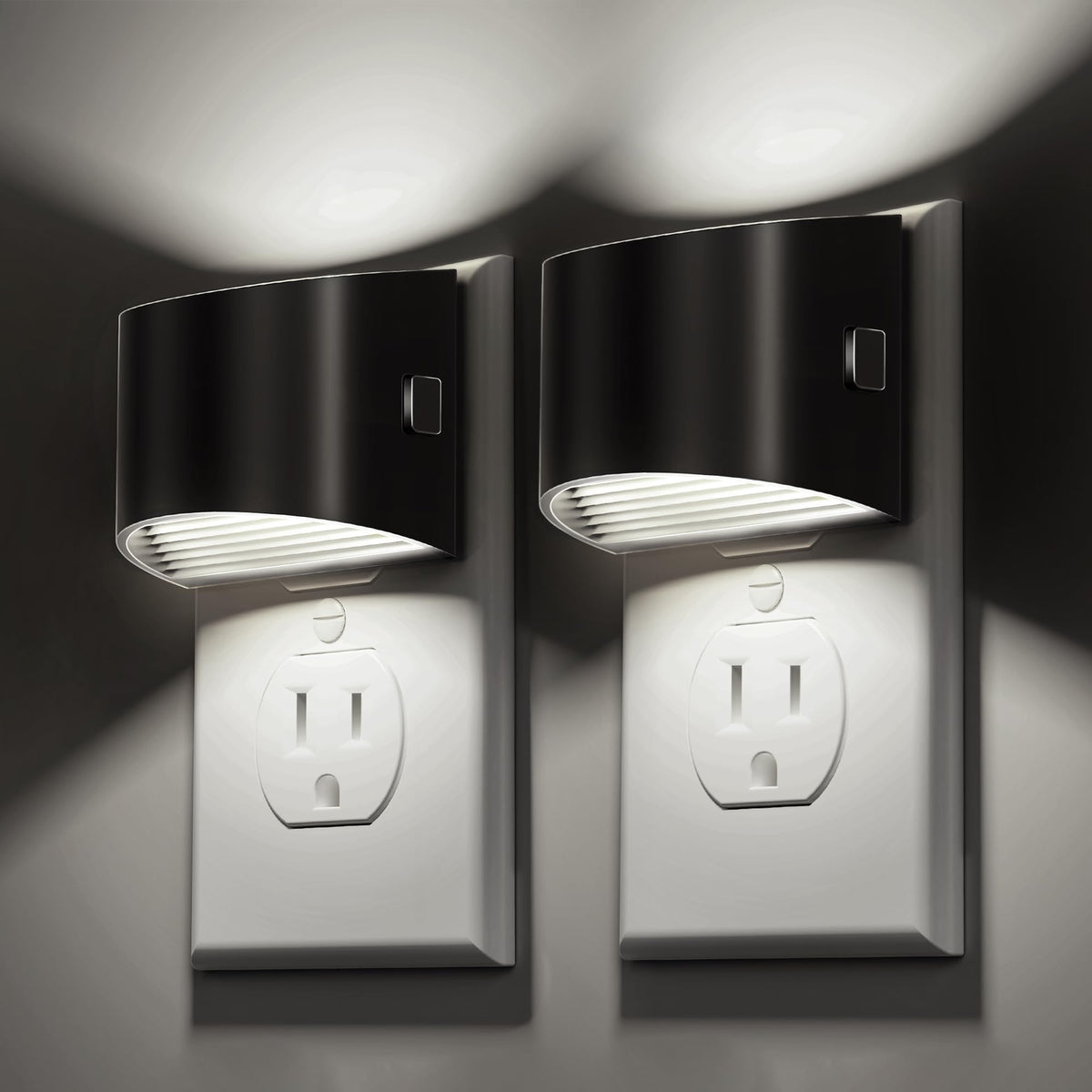 L LOHAS LED Night Lights Plug into Wall, Dimmable Night Light 2 Pack