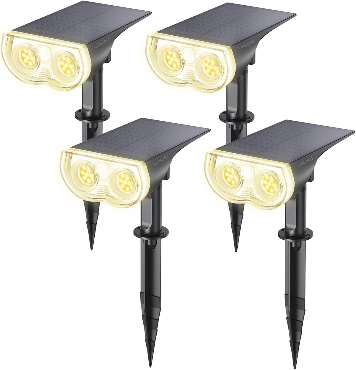 Linkind Halloween Solar Lights Outdoor Spotlight Waterproof RGB 2 Pack