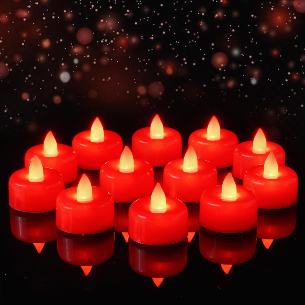 Amagic 24Pack Purple Flameless LED Tea Lights Candles Battery Operated