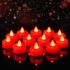 Amagic 24Pack Purple Flameless LED Tea Lights Candles Battery Operated