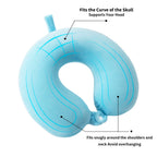 WENGX Travel Neck Pillow With Storage Bag Memory Foam Head Support Flight Pillows Cushion for Airplane Train Car Office Travel Essential for a Long Hauls Sleeping Rest(Pale Pink)