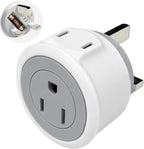 US to UK Plug Adapter, 2 in 1 USA to UK Travel Adaptor with 13A Fuse