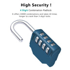 ZHEGE Combination Padlock, 4 Digit Combination Locker Padlock (Red)