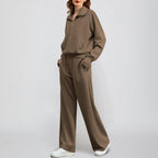 Lounge Wear Sets For Women Uk Women'S Fashion Tracksuit Full Set Comfort Long Sleeve Activewear Fall Outfits Gym Set 2 Piece Ladies Sweatshirts Sweatpants Zip Coat Tops Trousers Sets Clothing
