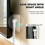 Ancable TV Aerial Cable with Coaxial Adapter 1M White TV Ariel Lead