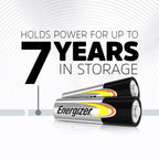 Energizer Alkaline Power - AA Batteries (48 Pack) Up To 50% Longer Lasting