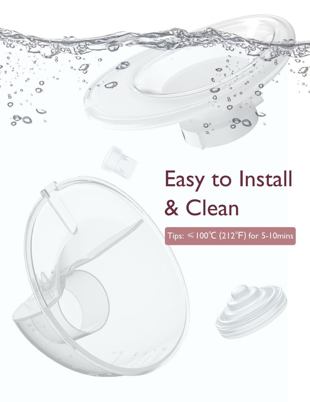 Momcozy M5 Smart Wearable Breast Pump, Double Pack, Gray