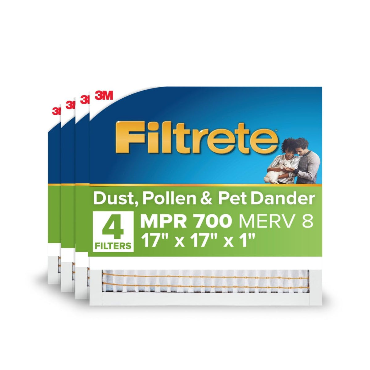 Filtrete 16x25x1 Air Filter, MERV 8, MPR 700, 4 HVAC Filters