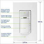 Leviton Decora Smart Switch, Wi-Fi, D315S-1RW, White