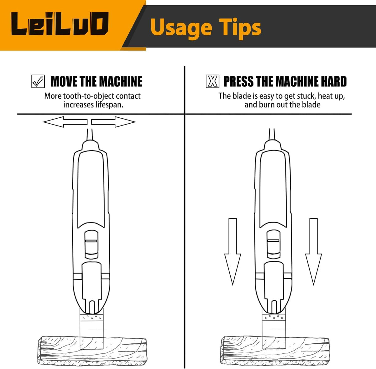 LEILUO 32Pcs Oscillating Tool Blades Wood Metal Multitool Blades Set