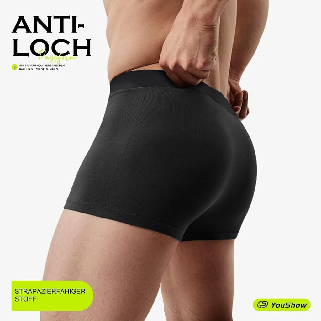 YouShow Mens Boxers 6/12 Pack Mens Underwear Hipsters Cotton Pants Trunks
