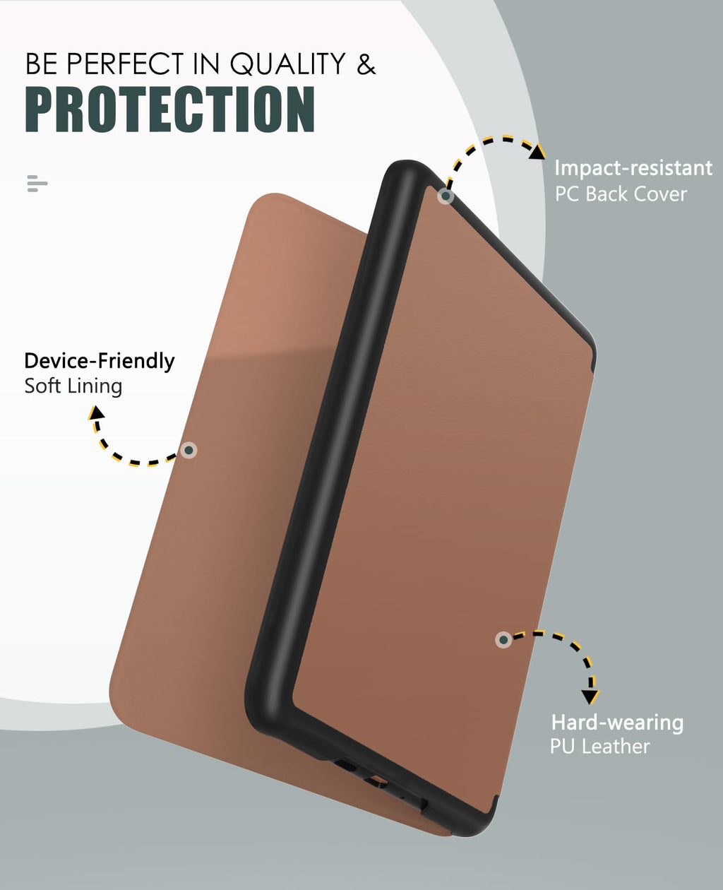 MoKo Case for 7" Kindle Paperwhite 12th Gen&Colorsoft 2024, Space Gray