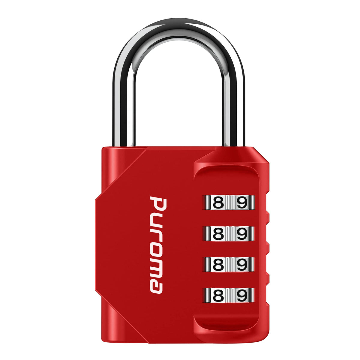 Puroma 2 Combination Lock Locker 4 Digits Combo Padlock Gym Silver & Black