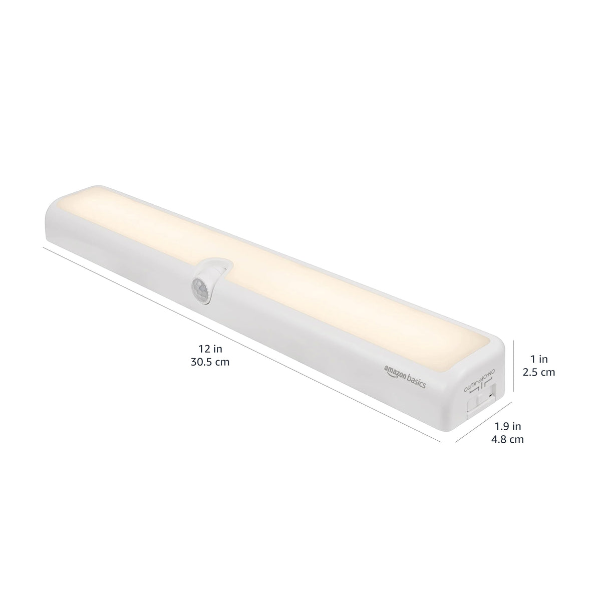 Amazon Basics LED Puck Lights, Battery Operated, 50 Lumens, Under Cabinet Lighting, Easy to Install, Easy to Use, Adhesive Backing, 2-Pack, White