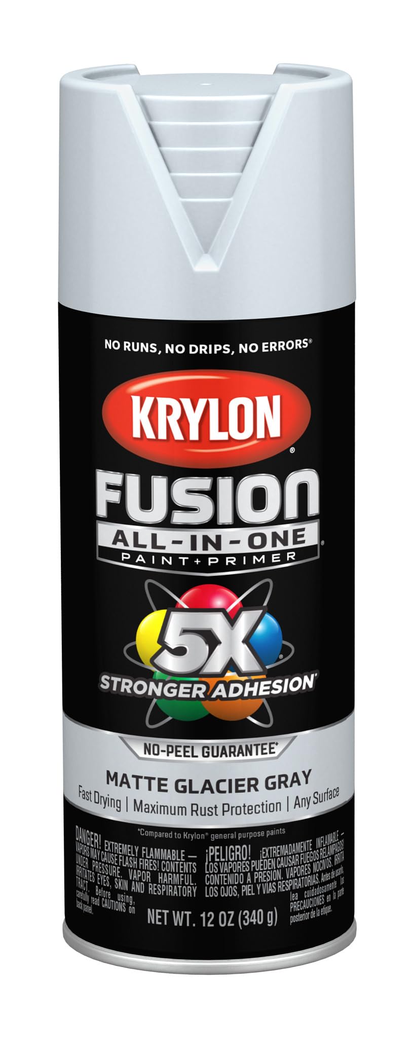 Krylon Fusion All-In-One, Metallic, Black Stainless Steel, 12 oz